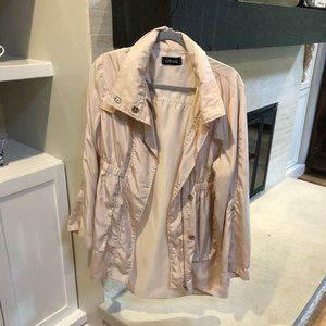 Fabrik Beige Hooded Rain Jacket